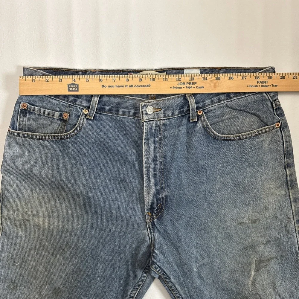Levi's 505 Jeans Mens 40x30 Blue Relaxed Fit Denim Baggy Y2K Vintage -Fits 39x30